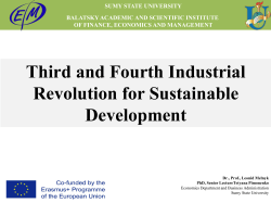 Third and Fourth Industrial Revolution for Sustainable Development
