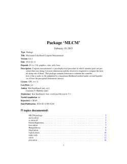 Package `MLCM`