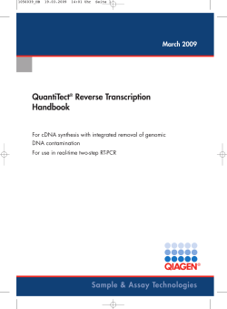 QuantiTect® Reverse Transcription Handbook