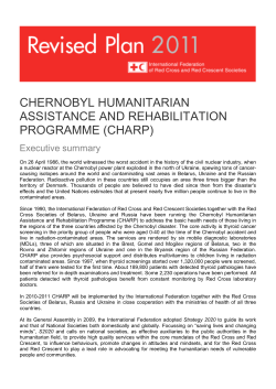 chernobyl humanitarian assistance and rehabilitation