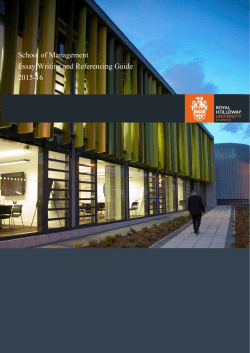 Essay Writing and Referencing Guide 16-17