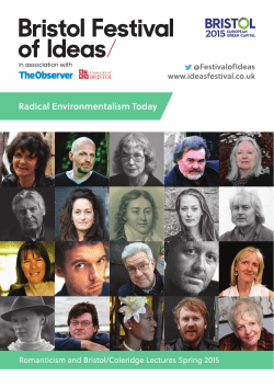 Coleridge Lectures - Bristol Festival of Ideas