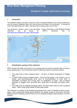 Shetland coastal catchment