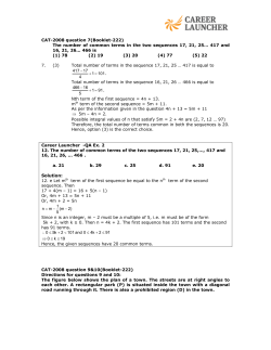 CAT-2008 question 7(Booklet-222) The number of common terms in