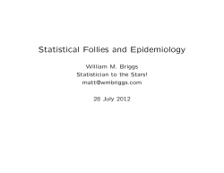 PDF of my talk - William M. Briggs