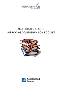 Accelerator Reader &ldquo;improving comprehension PDF