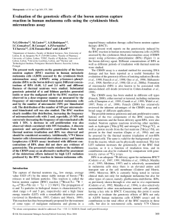 Evaluation of the genotoxic effects of the boron neutron capture