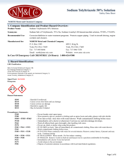 Sodium Tolyltriazole 50% Solution - North Industrial Chemicals, Inc.