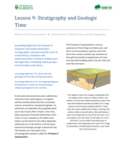 Lesson 9: Stratigraphy and Geologic Time