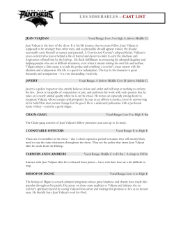 LES MISERABLES &ndash; CAST LIST