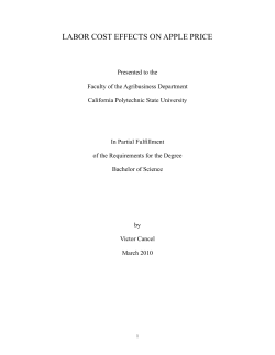 Labor Cost Effects On Apple Price