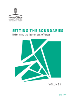 Setting the Boundaries - UK Government Web Archive