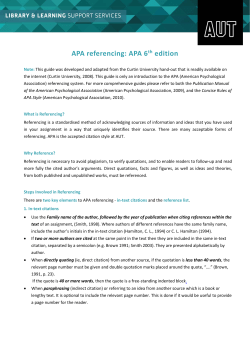 APA referencing