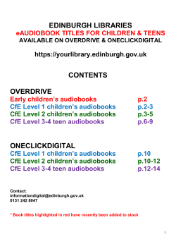 CFE list of child and teen eaudiobooks