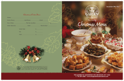 Christmas Menu - The Garden Food Market