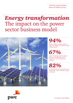 Energy transformation The impact on the power sector business