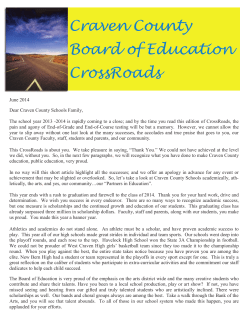 CrossRoads June 14 - Craven County Schools
