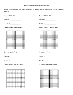 Graphing a Parabola from Vertex Form Graph each function, give