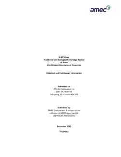 A Mi`kmaq Traditional and Ecological Knowledge Review of three