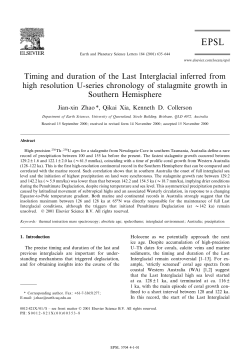 Timing and duration of the Last Interglacial inferred from high