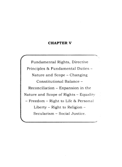 CHAPTER V Fundamental Rights, Directive Principles