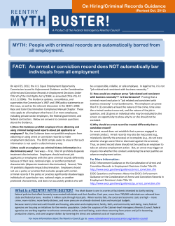On Hiring/Criminal Records Guidance