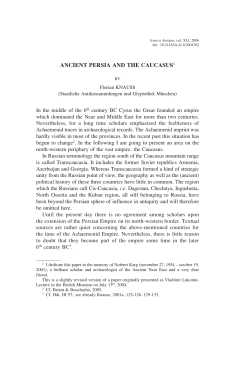 ANCIENT PERSIA AND THE CAUCASUS