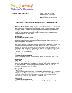 Celebrate Hispanic Heritage Month at Port Discovery