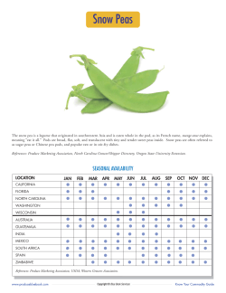 Snow Peas - Produce Blue Book