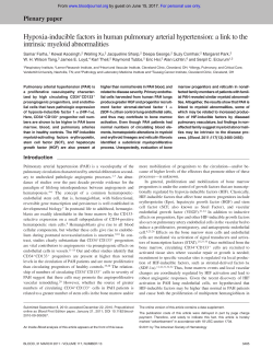 Hypoxia-inducible factors in human pulmonary