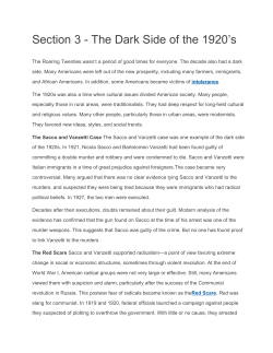 Section 3 The Dark Side of the 1920`s