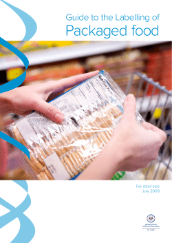Guide to the Labelling of Packaged Food