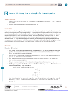 Lesson 20: Every Line Is a Graph of a Linear Equation
