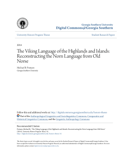 The Viking Language of the Highlands and Islands