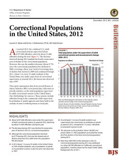 Correctional Populations in the United States, 2012