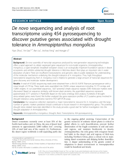 De novo sequencing and analysis of root transcriptome using 454
