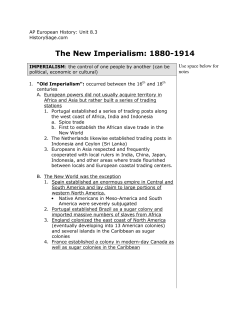 The New Imperialism: 1880-1914