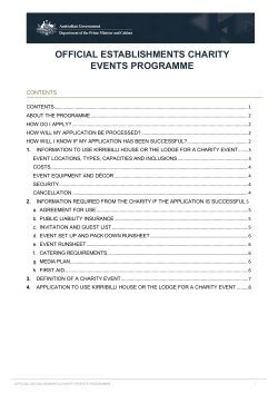 official establishments charity events programme