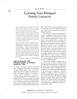 Learning from Bilingual Family Literacies