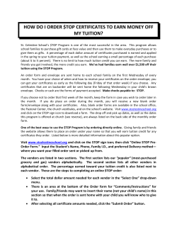 how do i order $top certificates to earn money off my tuition?