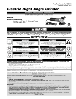 Electric Right Angle Grinder