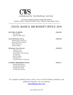 excel basics: microsoft office 2010