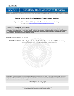 Psyche in New York: The Devil Wears Prada Updates the Myth