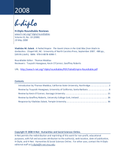 H-Diplo Roundtable on Vladislav Zubok, _A Failed Empire