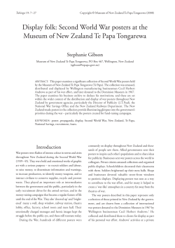 Display folk: Second World War posters at the Museum of