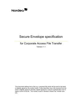 Secure Envelope specification