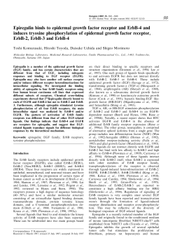 Epiregulin binds to epidermal growth factor receptor and