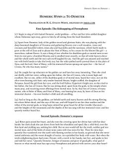 homeric hymn 2: to demeter