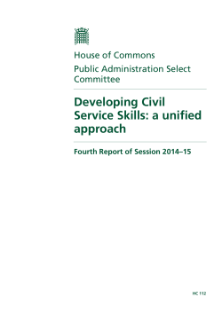 Developing Civil Service Skills: a unified approach