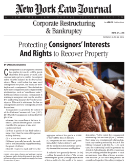 Protecting consignors` Interests